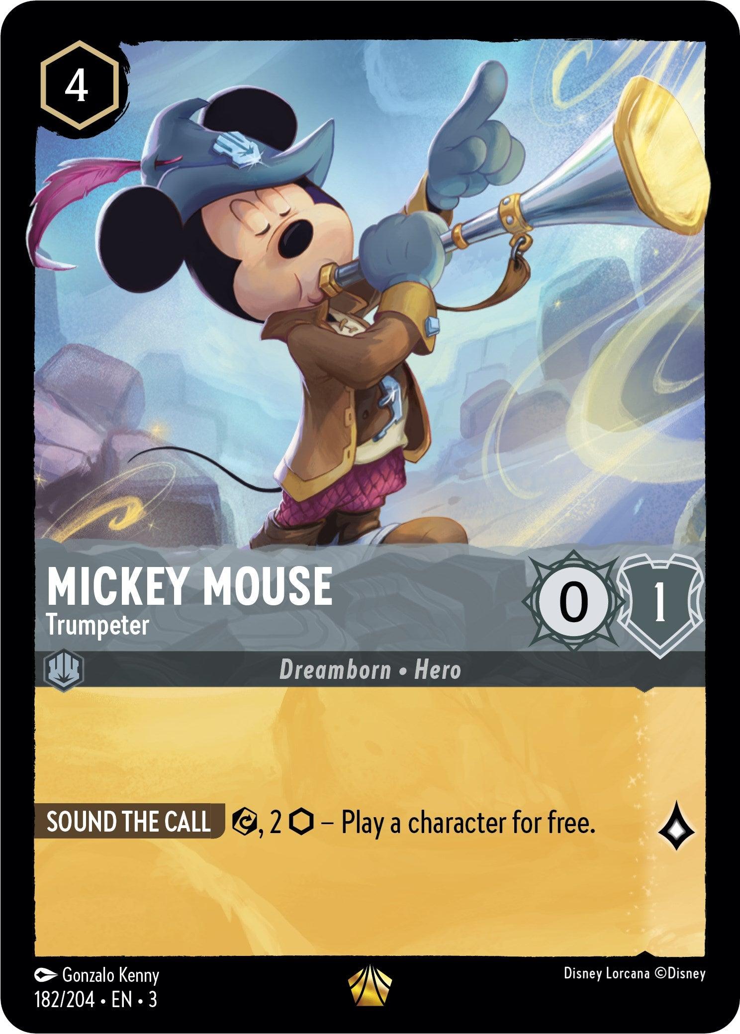 Mickey Mouse -Trumpeter (182/204) [Into the Inklands] - Josh's Cards