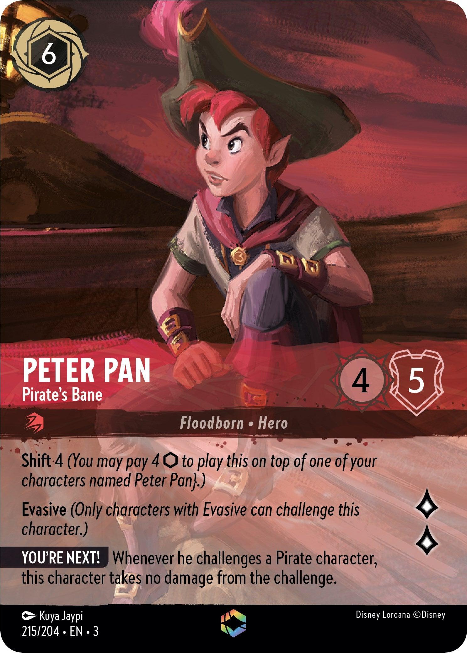 Peter Pan - Pirate's Bane (Alternate Art) (215/204) [Into the Inklands] - Josh's Cards