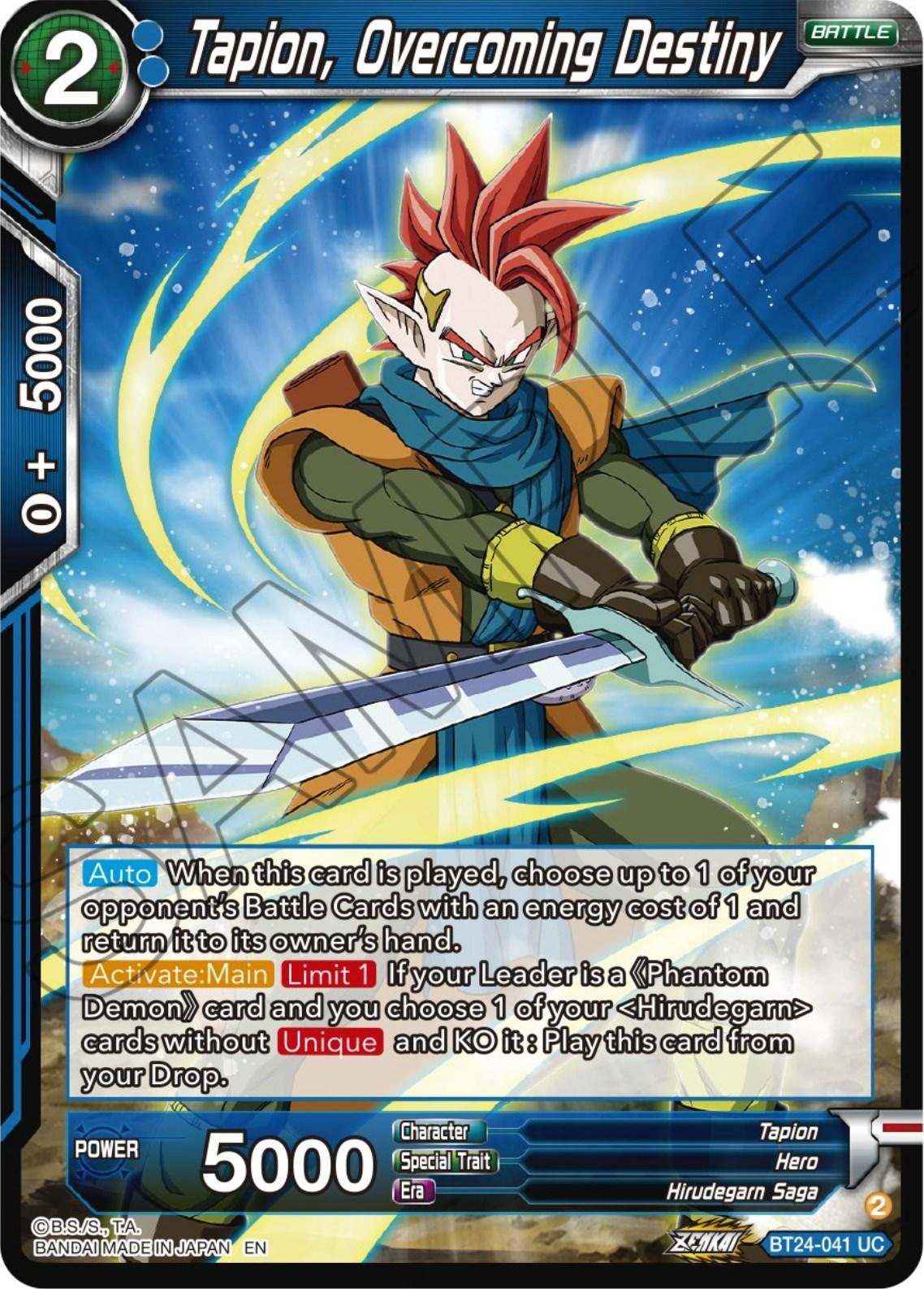 Tapion, Overcoming Destiny (BT24-041) [Beyond Generations] - Josh's Cards