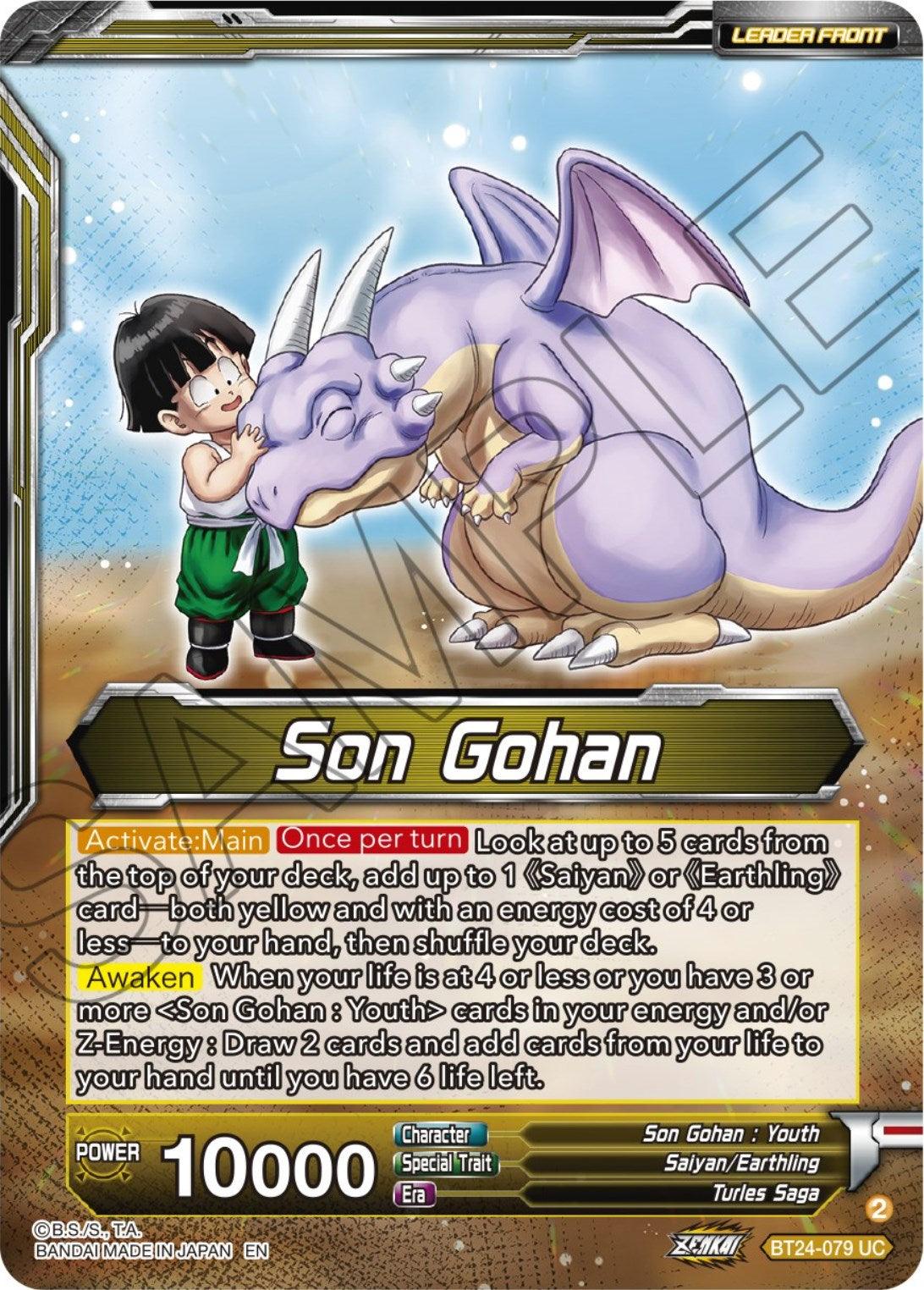 Son Gohan // Son Gohan, Rampage Premonition (BT24-079) [Beyond Generations] - Josh's Cards