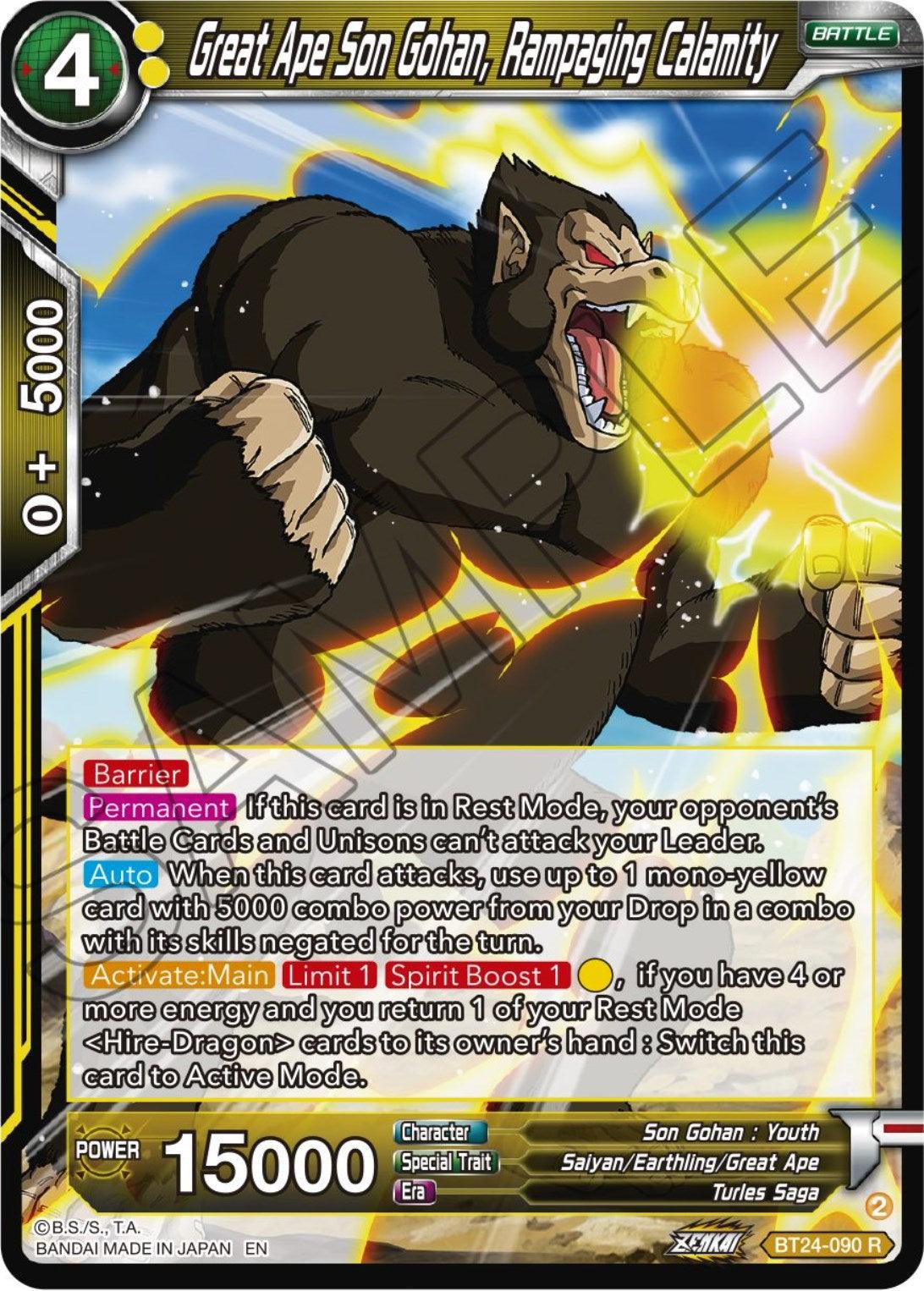 Great Ape Son Gohan, Rampaging Calamity (BT24-090) [Beyond Generations] - Josh's Cards
