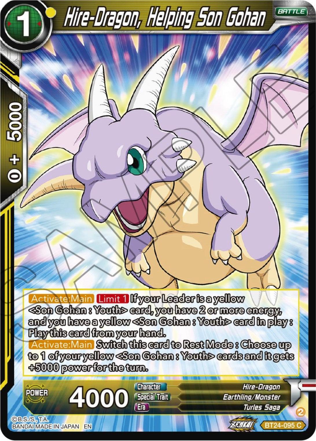 Hire-Dragon, Helping Son Gohan (BT24-095) [Beyond Generations] - Josh's Cards