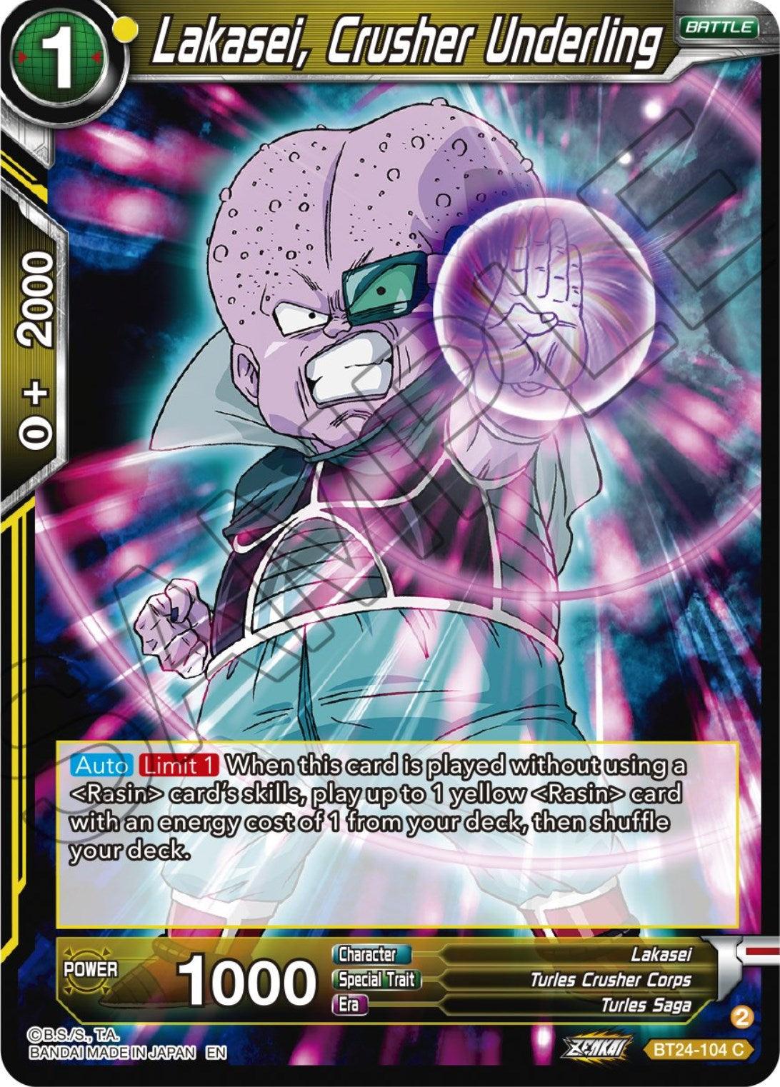Lakasei, Crusher Underling (BT24-104) [Beyond Generations] - Josh's Cards