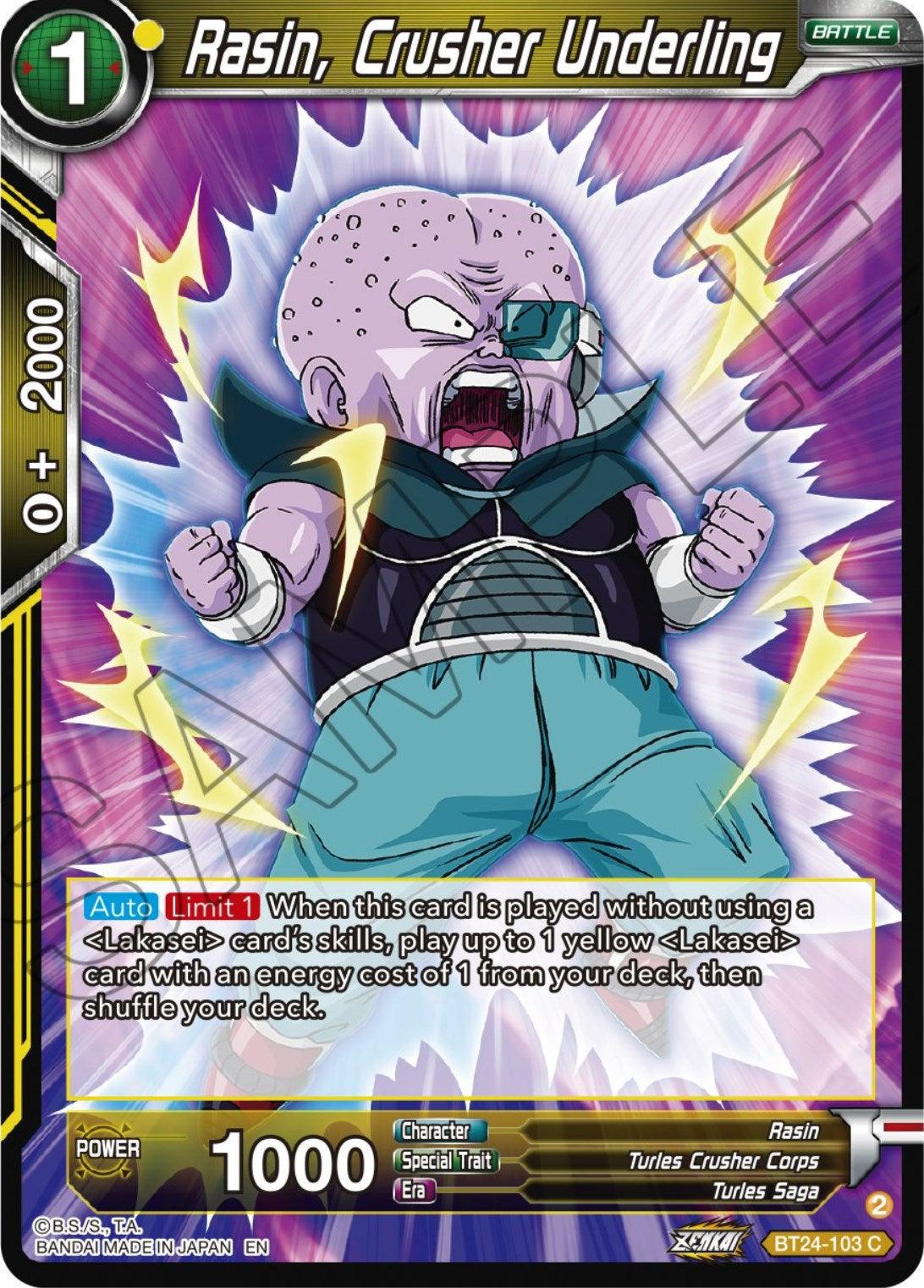 Rasin, Crusher Underling (BT24-103) [Beyond Generations] - Josh's Cards