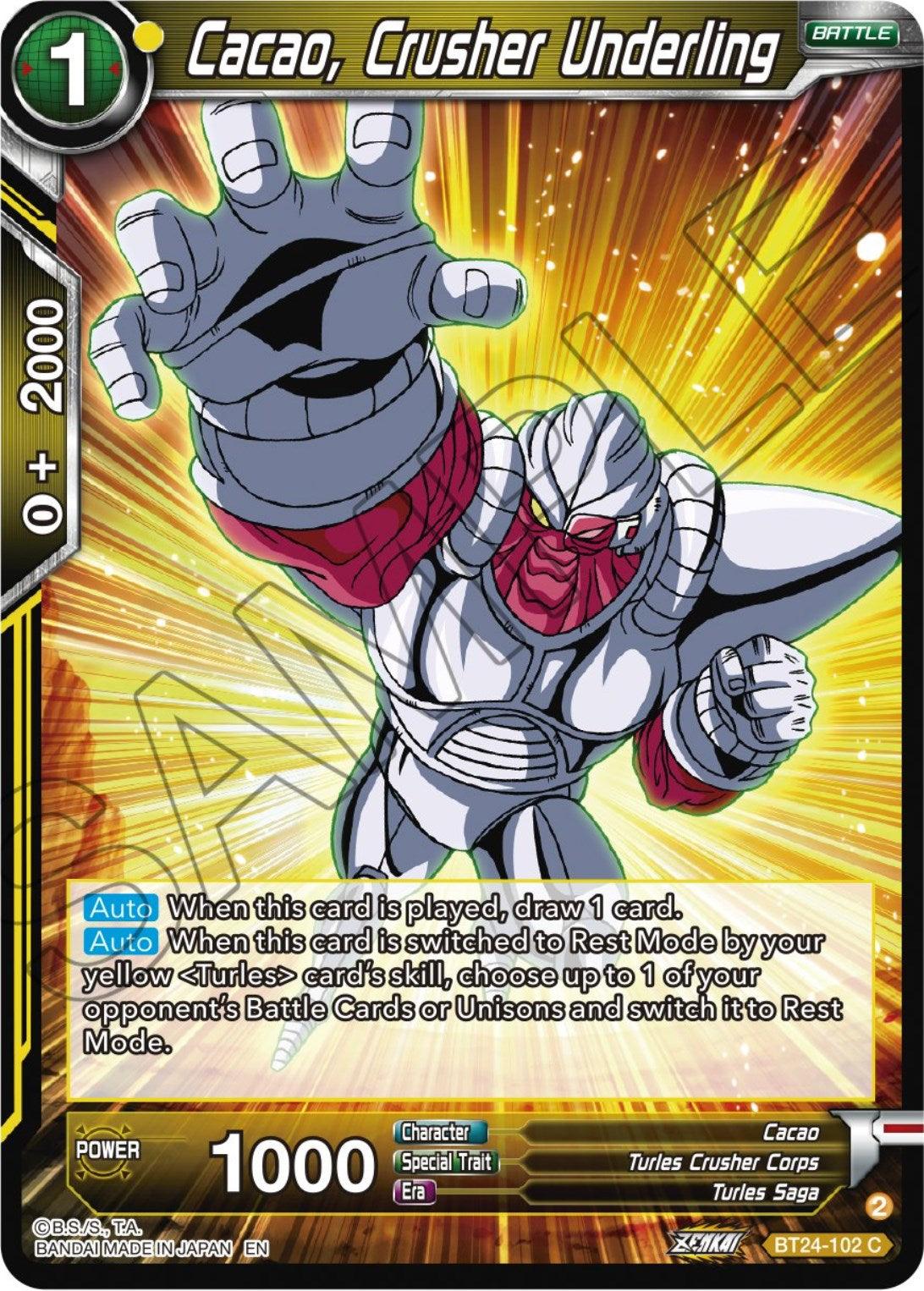 Cacao, Crusher Underling (BT24-102) [Beyond Generations] - Josh's Cards