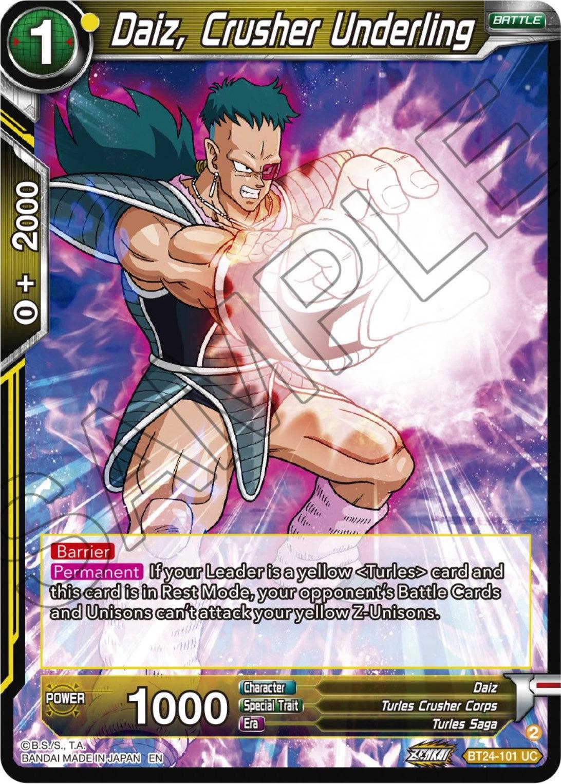 Daiz, Crusher Underling (BT24-101) [Beyond Generations] - Josh's Cards