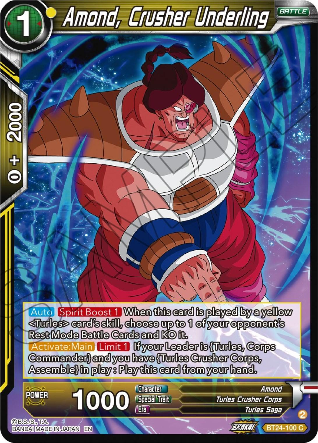 Amond, Crusher Underling (BT24-100) [Beyond Generations] - Josh's Cards