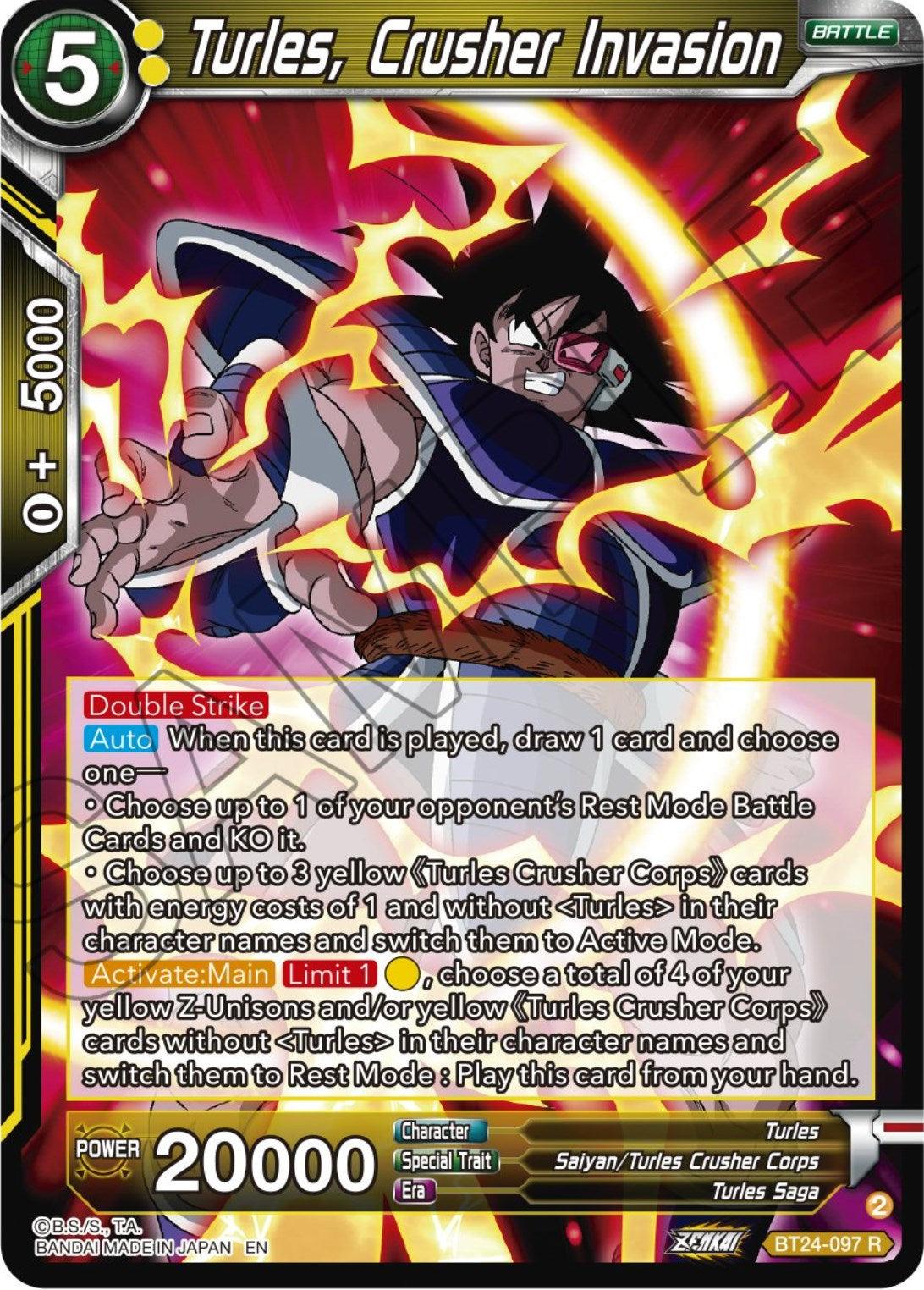 Turles, Crusher Invasion (BT24-097) [Beyond Generations] - Josh's Cards