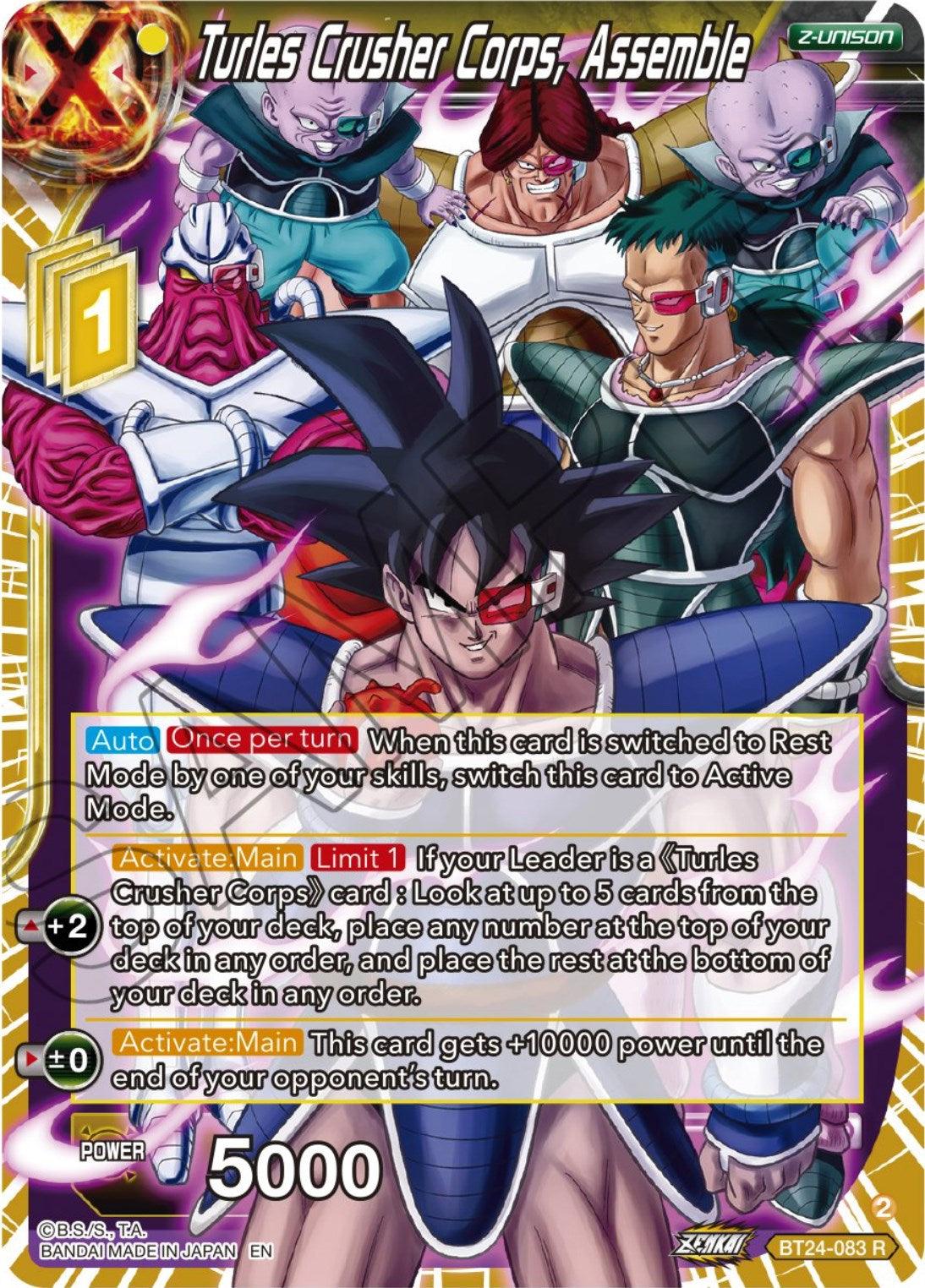 Turles Crusher Corps, Assemble (BT24-083) [Beyond Generations] - Josh's Cards