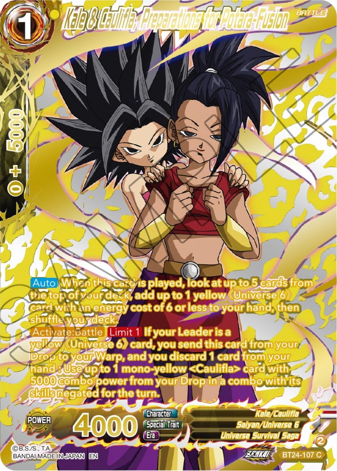 Kale & Caulifla, Preparations for Potara-Fusion (Collector Booster) (BT24-107) [Beyond Generations] - Josh's Cards