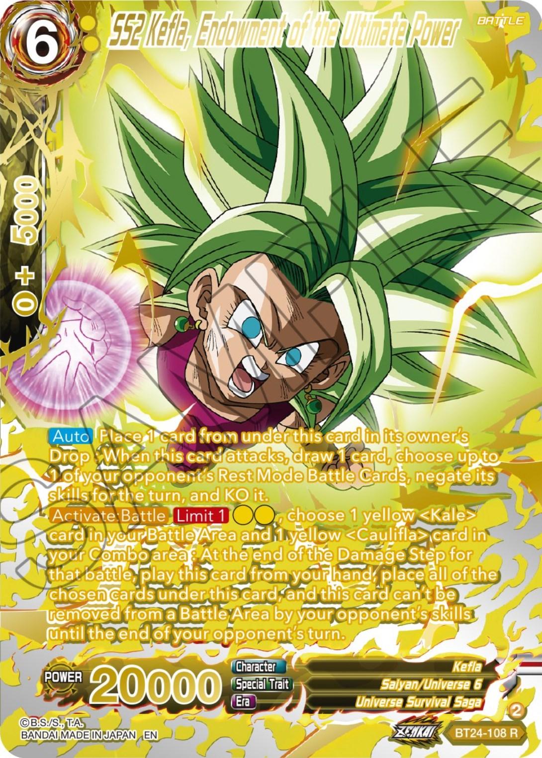 SS2 Kefla, Endowment of the Ultimate Power (Collector Booster) (BT24-108) [Beyond Generations] - Josh's Cards