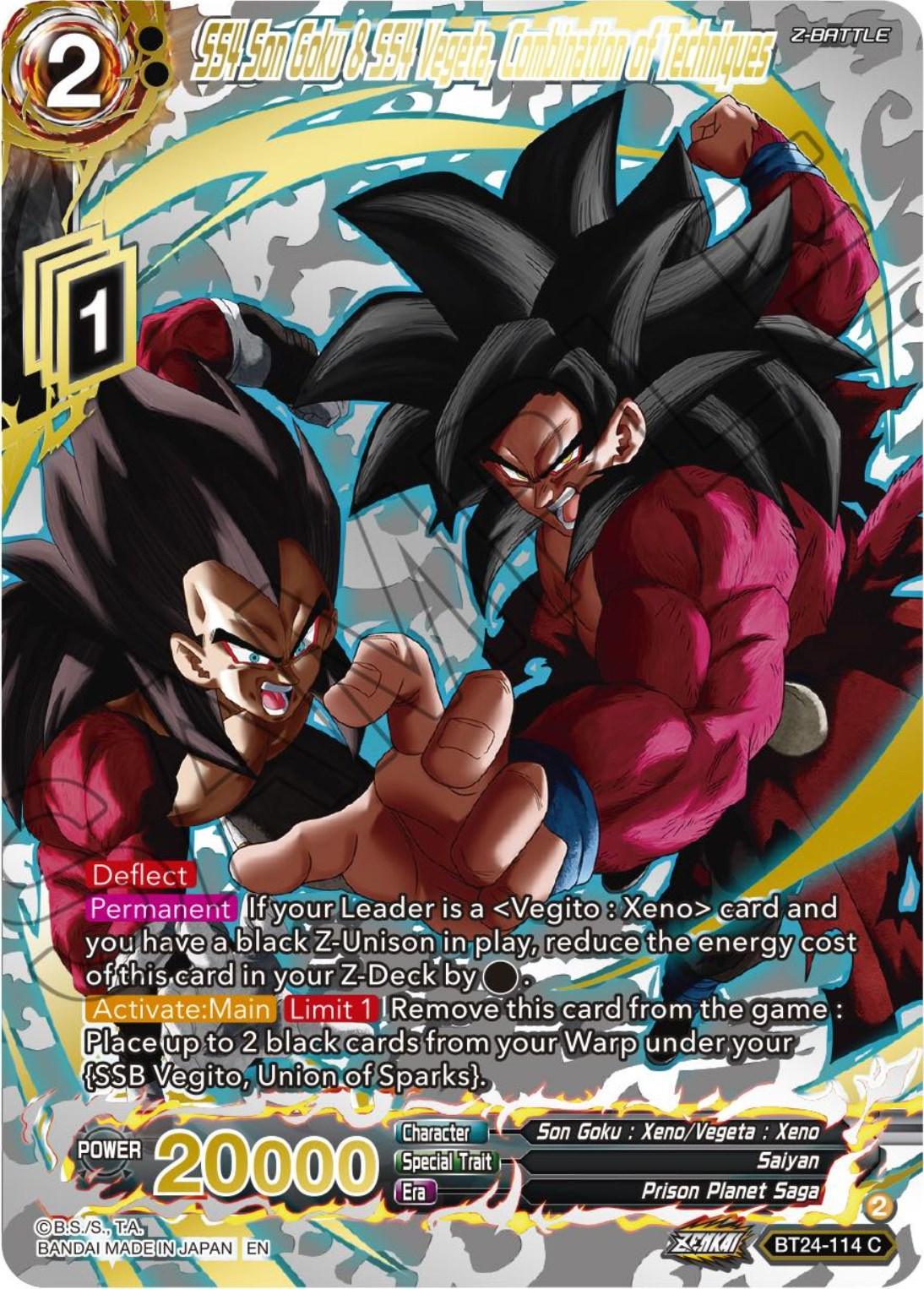 SS4 Son Goku & SS4 Vegeta, Combination of Techniques (Collector Booster) (BT24-114) [Beyond Generations] - Josh's Cards