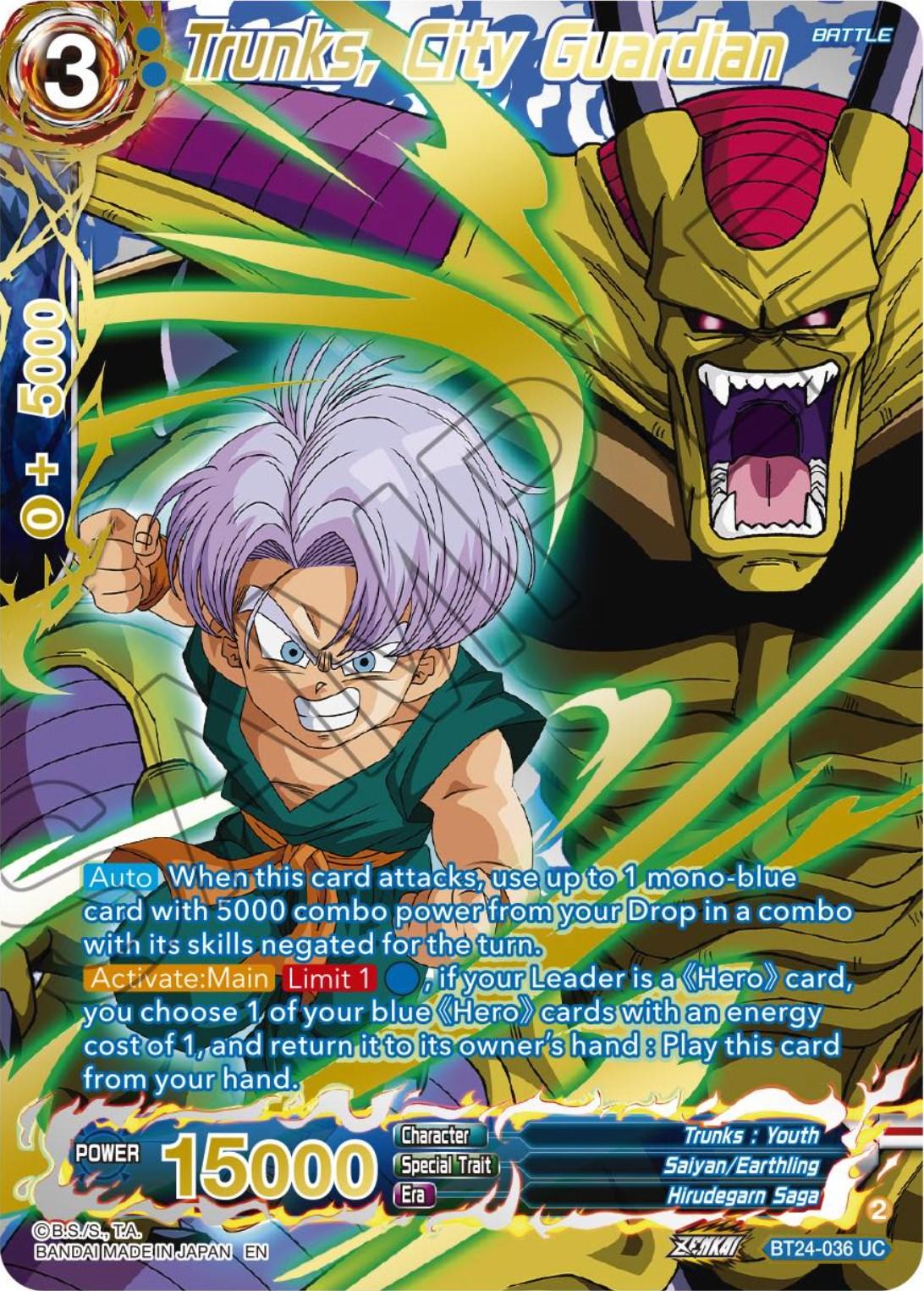 Trunks, City Guardian (Collector Booster) (BT24-036) [Beyond Generations] - Josh's Cards