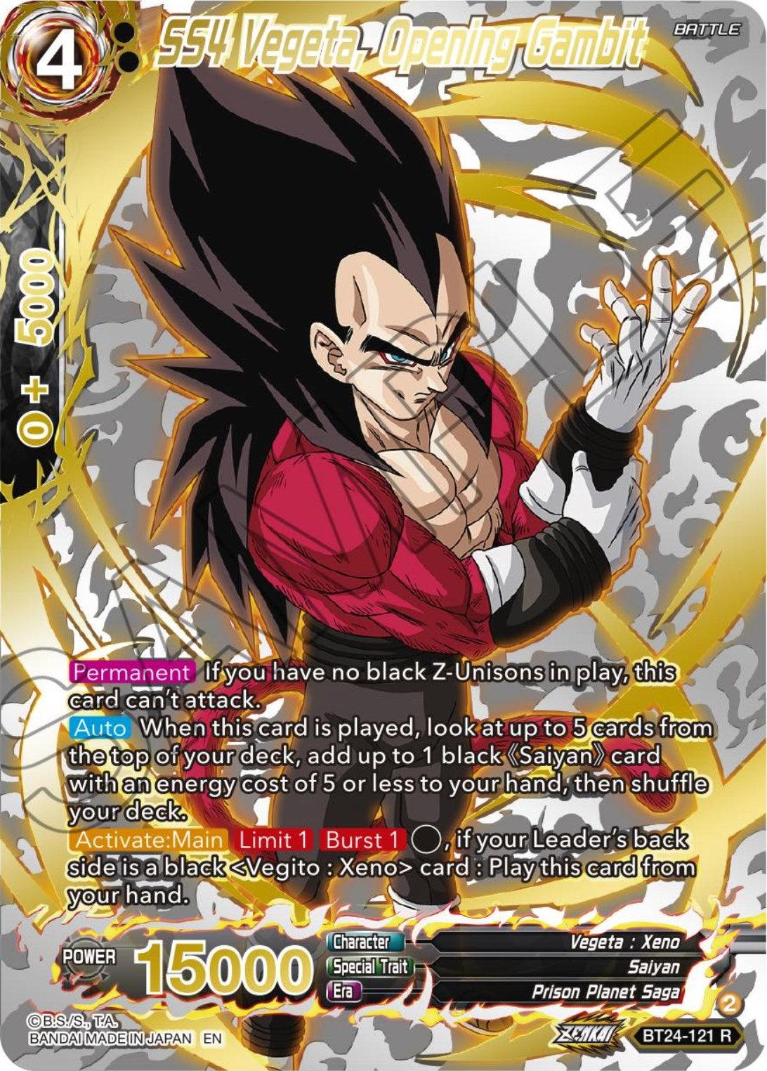 SS4 Vegeta, Opening Gambit (Collector Booster) (BT24-121) [Beyond Generations] - Josh's Cards