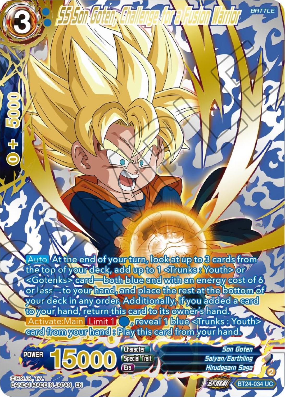 SS Son Goten, Challenge for a Fusion Warrior (Collector Booster) (BT24-034) [Beyond Generations] - Josh's Cards