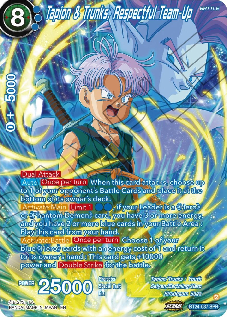 Tapin & Trunks, Respectful Team-Up (SPR) (BT24-037) [Beyond Generations] - Josh's Cards