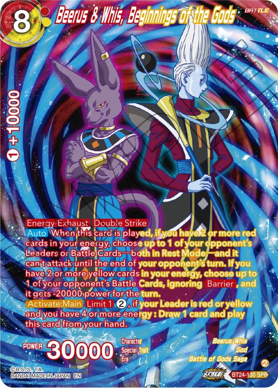 Beerus & Whis, Beginnings of the Gods (SPR) (BT24-130) [Beyond Generations] - Josh's Cards