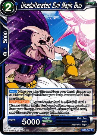 Unadulterated Evil Majin Buu (BT6-044) [Destroyer Kings] Parallel Foil