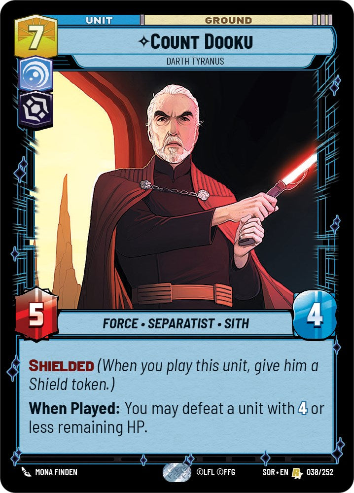 Count Dooku - Darth Tyranus (038/252) - Spark of Rebellion Foil