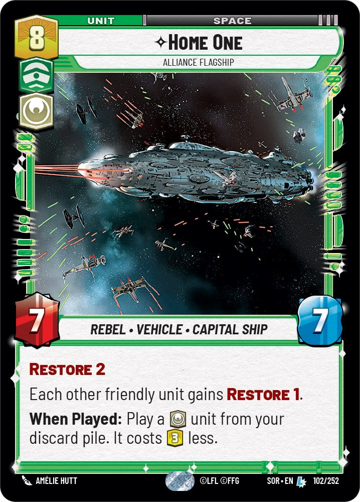 Home One - Alliance Flagship (102/252) - Spark of Rebellion Foil