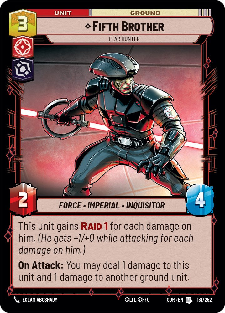 Fifth Brother - Fear Hunter (131/252) - Spark of Rebellion Foil