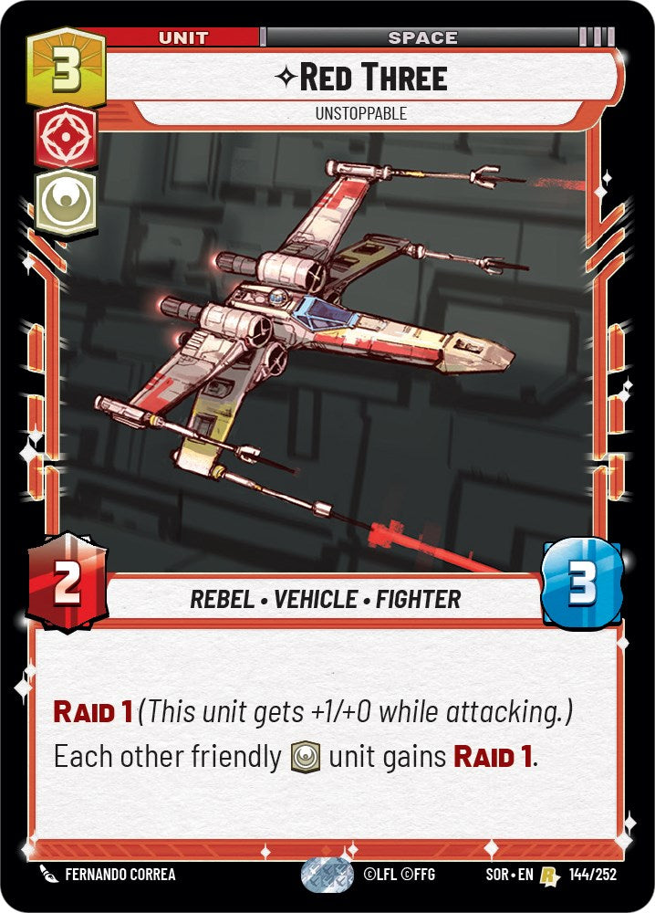 Red Three - Unstoppable (144/252) - Spark of Rebellion Foil