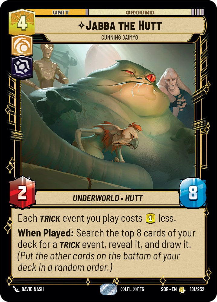 Jabba the Hutt - Cunning Daimyo (181/252) - Spark of Rebellion Foil