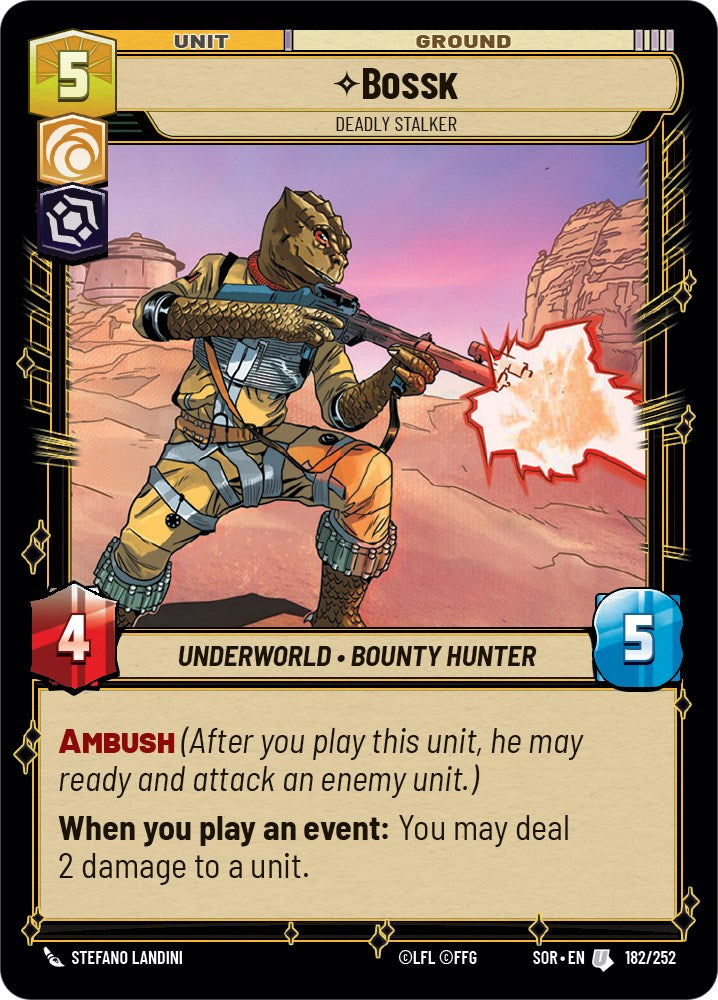 Bossk - Deadly Stalker (182/252) - Spark of Rebellion Foil