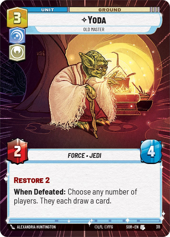 Yoda - Old Master (Hyperspace) (311) - Spark of Rebellion Foil