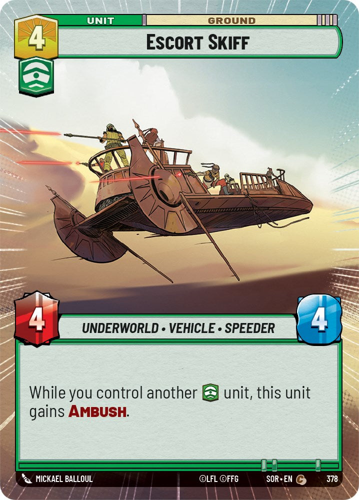 Escort Skiff (Hyperspace) (378) - Spark of Rebellion Foil