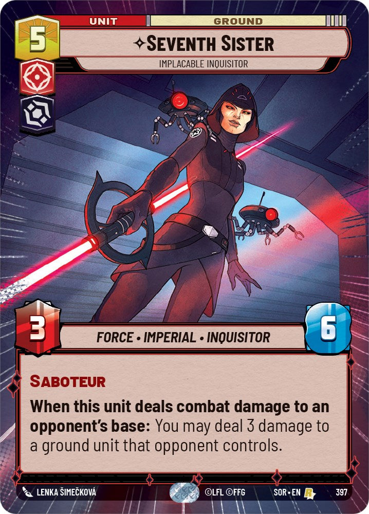Seventh Sister - Implacable Inquisitor (Hyperspace) (397) - Spark of Rebellion Foil