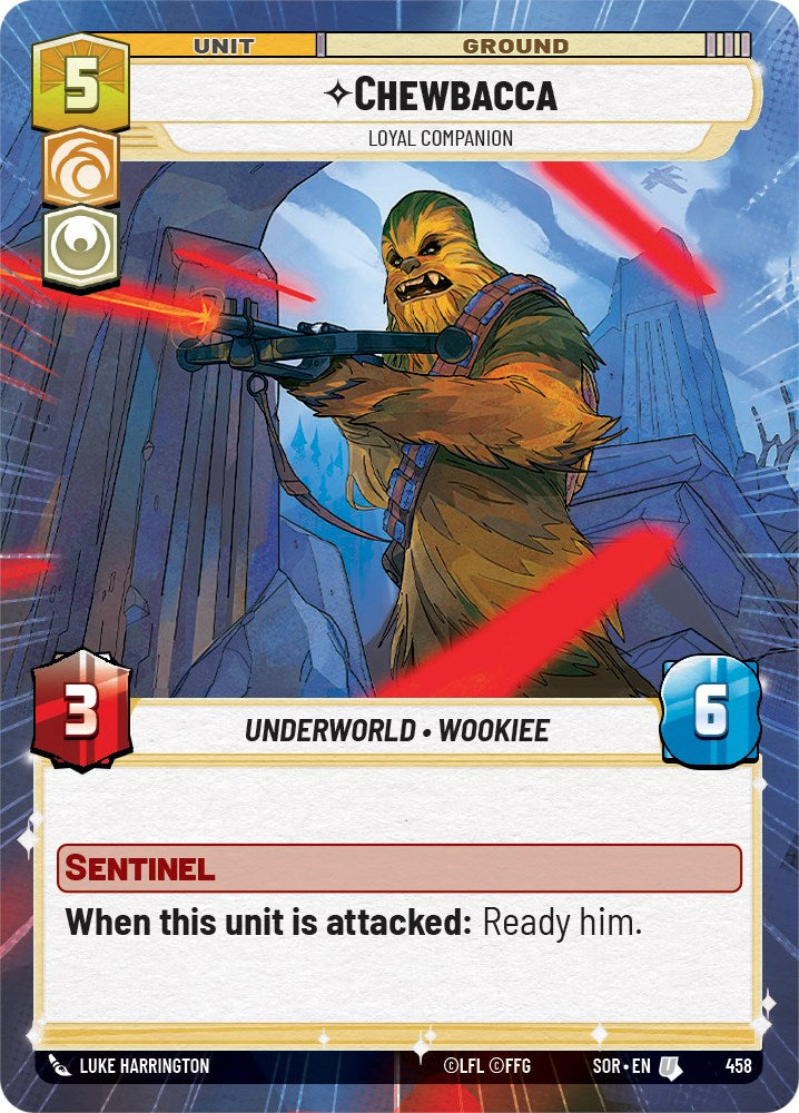 Chewbacca - Loyal Companion (Hyperspace) (458) - Spark of Rebellion Foil