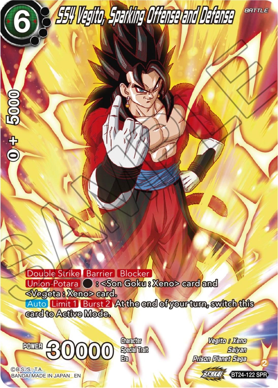 SS4 Vegito, Sparking Offense and Defense (SPR) (BT24-122) [Beyond Generations] - Josh's Cards