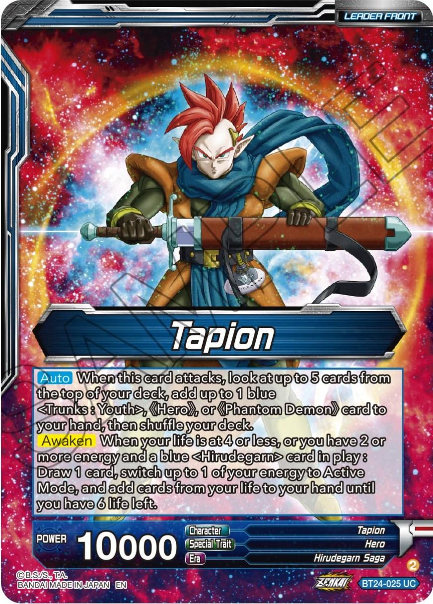 Tapion // Tapion, Hero Revived in the Present (SLR) (BT24-025) [Beyond Generations] - Josh's Cards