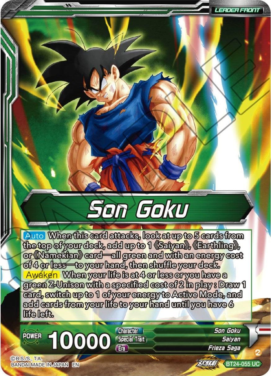 Son Goku // SS Son Goku, Beginning of a Legend (SLR) (BT24-055) [Beyond Generations] - Josh's Cards