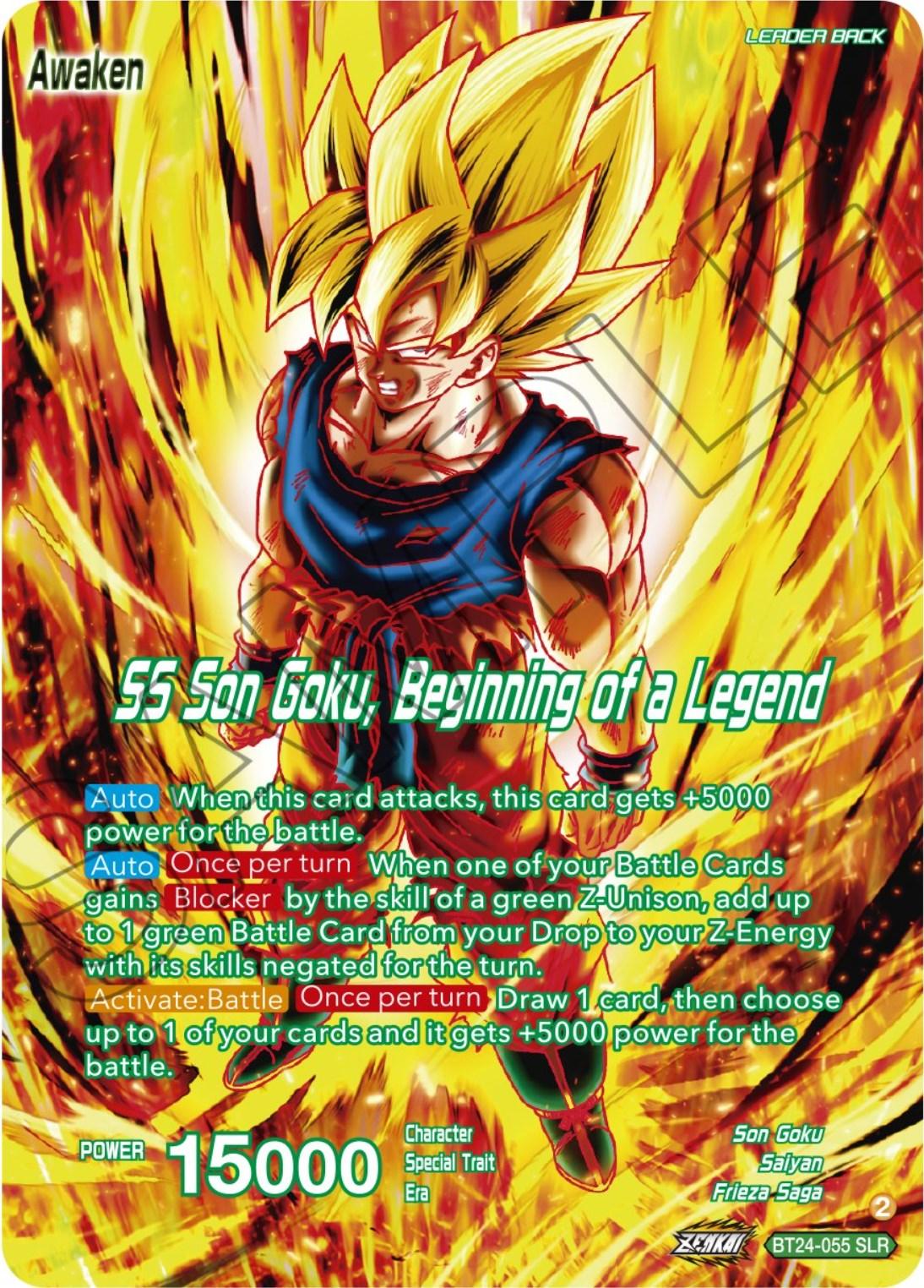 Son Goku // SS Son Goku, Beginning of a Legend (SLR) (BT24-055) [Beyond Generations] - Josh's Cards