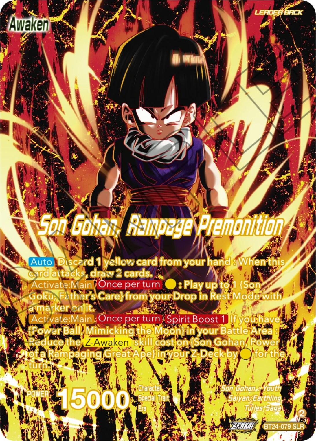 Son Gohan // Son Gohan, Rampage Premonition (SLR) (BT24-079) [Beyond Generations] - Josh's Cards