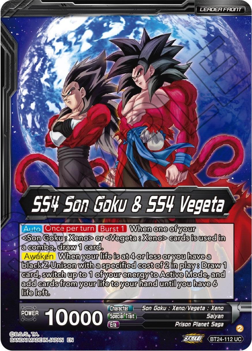 SS4 Son Goku & SS4 Vegeta // SS4 Vegito, Sparking Potara Warrior (SLR) (BT24-112) [Beyond Generations] - Josh's Cards