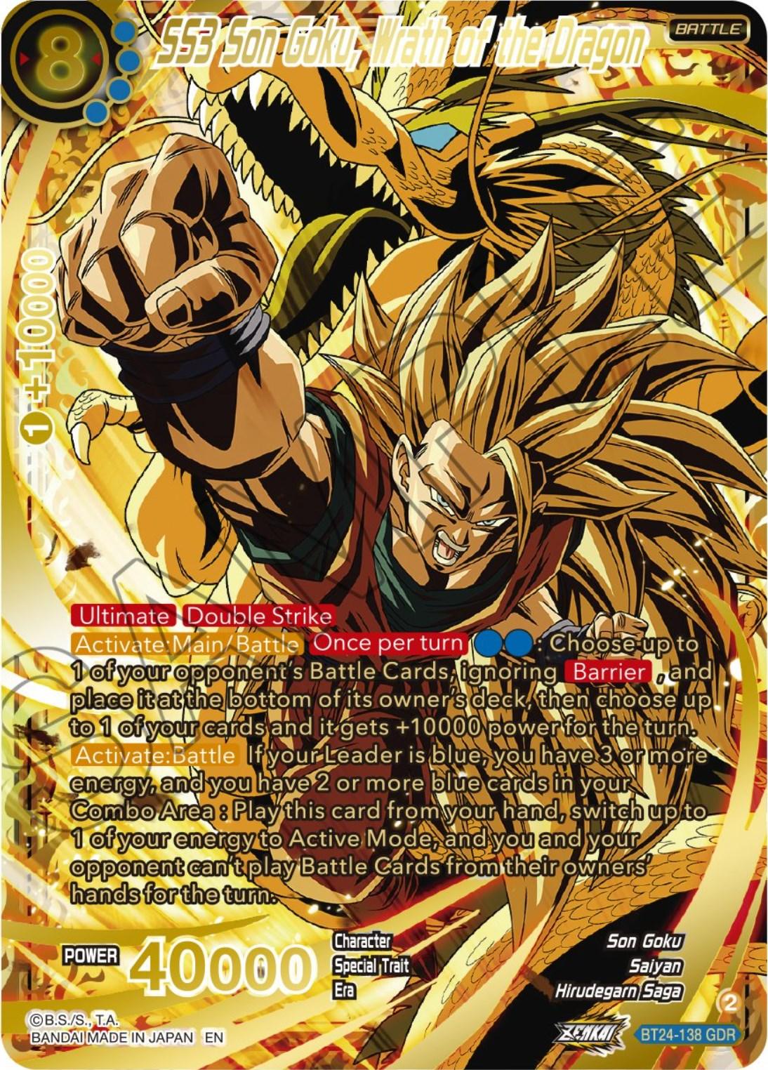 SS3 Son Goku, Wrath of the Dragon (GDR) (BT24-138) [Beyond Generations] - Josh's Cards