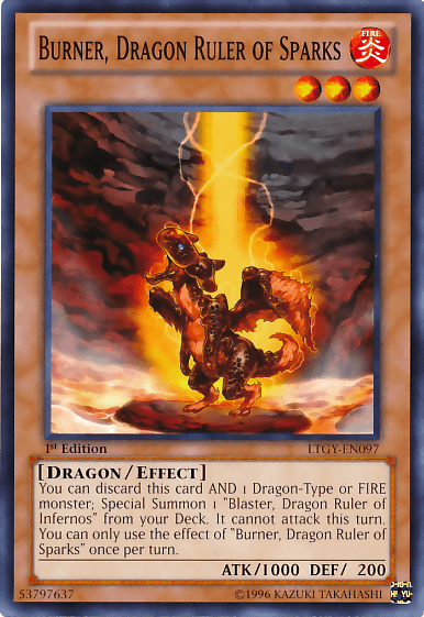 Burner, Dragon Ruler of Sparks [LTGY-EN097] Common - Josh's Cards