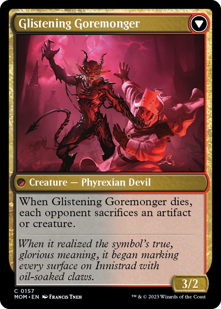 Pyretic Prankster // Glistening Goremonger (MOM-157) - March of the Machine Foil
