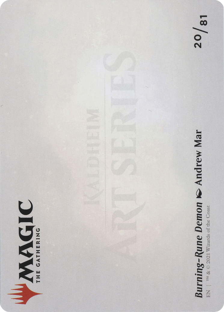 Burning-Rune Demon Art Card (ASKHM-020) - Art Series: Kaldheim (Borderless)