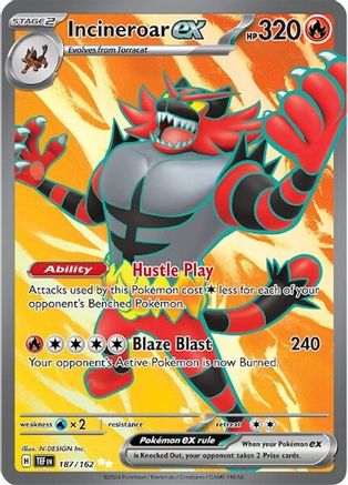 Incineroar ex [187] (SV05: Temporal Forces) Holofoil