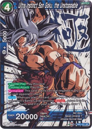 Ultra Instinct Son Goku, the Unstoppable (Alternate Art) (DB1-021) [Special Anniversary Set 2020] Parallel Foil