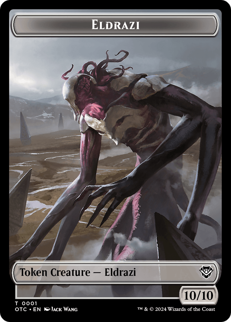 Eldrazi // Clue Double-Sided Token [Outlaws of Thunder Junction Commander Tokens] - Josh's Cards