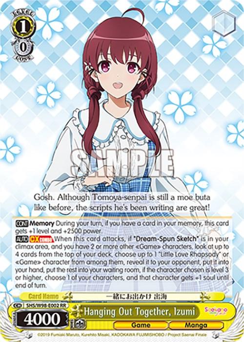 Hanging Out Together, Izumi (SHS/W98-E002 RR) [Saekano the Movie: Finale] - Josh's Cards
