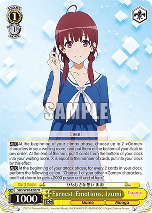 Earnest Emotions, Izumi (SHS/W98-E007 R) [Saekano the Movie: Finale] - Josh's Cards