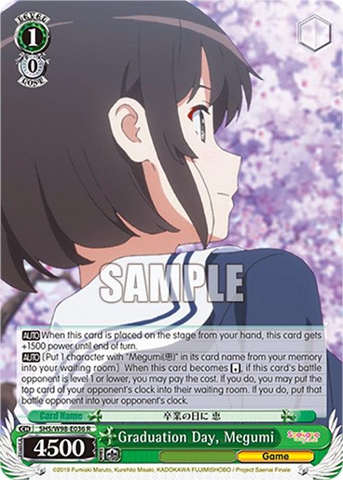 Graduation Day, Megumi (SHS/W98-E036 R) [Saekano the Movie: Finale] - Josh's Cards