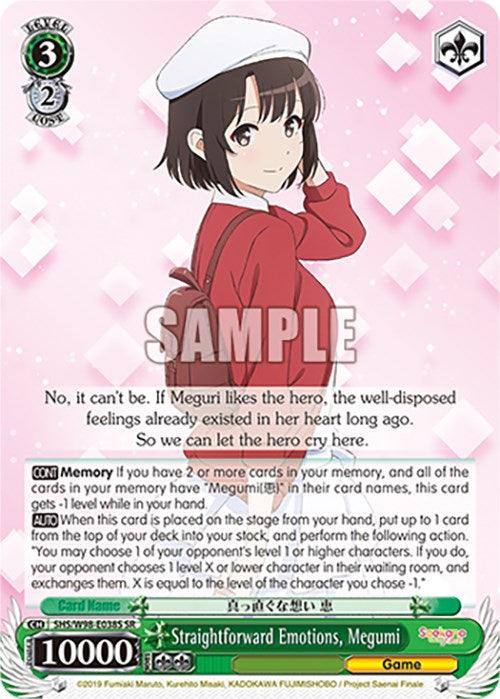 Straightforward Emotions, Megumi (SHS/W98-E038S SR) [Saekano the Movie: Finale] - Josh's Cards
