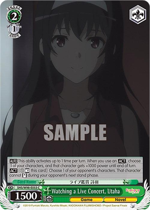 Watching a Live Concert, Utaha (SHS/W98-E053 C) [Saekano the Movie: Finale] - Josh's Cards